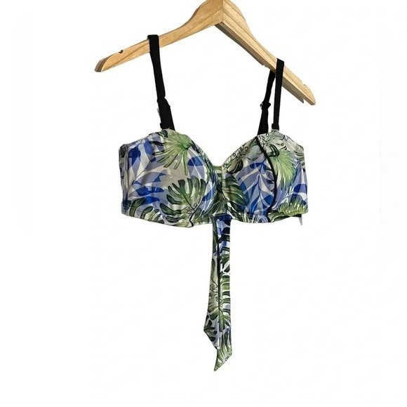NWOT Swimsuits For All | Scout Underwire Bikini Top Tropical Floral TOP ONLY - Picture 5 of 11